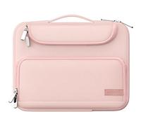 MoKo Bolsa de Tableta de 9-11" con Asa y Multibolsillos Compatible con Galaxy Tab S9 11" 2023,iPad Pro 11 M2 2022-2018,iPad 10 10,9" 2022,iPad Air 5 10,9" 2022,iPad 9/8/7 10,2",Tab S8 11", Rosa