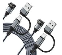 MoKo Cable Cargador 2 en 1 para Garmin Watch 2P, Cable de Carga USB de 1 m para Garmin Fenix 8 7 7X 6 5/Forerunner 970 965 955 945 570 265 255 165 55/Vivoactive 6 5 4/Instinct/Venu 3 3S/Tactix, Gris