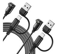 MoKo Cable Cargador 2 en 1 para Garmin Watch 2P, Cable de Carga USB de 1 m para Garmin Fenix 8 7 7X 6 5/Forerunner 970 965 955 945 570 265 255 165 55/Vivoactive 6 5 4/Instinct/Venu 3 3S/Tactix, Negro