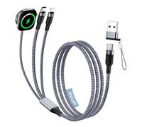 MoKo Cable Cargador USB C 3 en 2 Compatible con Apple Watch