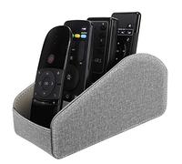 MoKo Caja de Almacenamiento de Control Remoto, Organizador Remoto de Cuero para TV de Escritorio con 5 Compartmentos para Mandos a Distancia, Oficina, Accesorios de Medios - Gris Oscuro