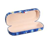 MoKo Caja Protectora Rígida de Gafas de PU,Estuche de Anteojos Universal con Paño de Limpieza,Organizador Portátil con Cinta para Almacenar Gafas de Lectura Gafas Ópticas Gafas de Sol,Noche Estrellada