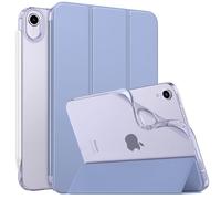 MoKo - Carcasa Compatible con New iPad Mini 6 2021(6ª Generación 8,3"), Semitransparente y TPU, Tapa Inteligente con Despertador/sueño automático, Protector de ángulo/Parachoques, Color Morado