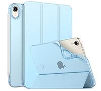 Moko - Carcasa Compatible con New iPad Mini 6 2021(6ª Generación 8,3"), Semitransparente y TPU, Tapa Inteligente con Despertador/sueño automático, Protector de ángulo/Parachoques, Azul Cielo