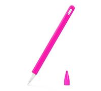 MoKo - Carcasa para Apple Pencil Pro de 2ª generación, Funda Protectora para lápiz Capacitivo de Silicona, Tapa de lápiz Capacitivo con Puntas de Repuesto y Clip Integrado, Color Rojo Pitaya