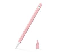 MoKo - Carcasa para iPad iPencil de 2ª generación, Funda Protectora para lápiz Capacitivo de Silicona, Tapa con Punta de Repuesto y Clip Integrado, Color Rosa Claro