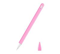 MoKo Carcasa para iPad iPencil de 2ª generación, Funda Protectora para lápiz Capacitivo de Silicona, Tapa con Punta de Repuesto y Clip Integrado, Rosa peonia
