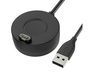 MoKo Cargador Compatible con Garmin Fenix 7/7S/7X/6/6S/6X Pro/5/5S/5X/Vivoactive 6/5/4/3/Forerunner 55/245/745/945/970/570/Venu 4/3/2/Instinct, Base de Carga con Cable de Datos USB, Negro