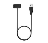 MoKo Cargador con Botón de Reinicio Compatible con Fitbit Charge 6/Charge 5/Fitbit Luxe, Base de Carga Magnética con Cable de Carga USB de 100 cm, Negro