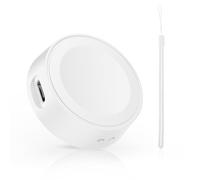 MoKo Cargador Portátil para Apple Watch,Adaptador de Carga Magnético para iWatch Series 10 9 8 7 6 5 4 3 2 1,SE,SE2,Ultra,Ultra2,Base de Carga Rápida 5V/1A con Puerto USB-C y Cordón Antipérdida,Blanco