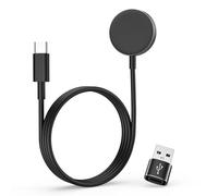 MoKo Cargador Tipo C para Samsung Galaxy Watch 8/8 Classic/7/Ultra/6/6 Classic/5/5 Pro/4/3/Active2/FE, Base de Carga Magnética con Cable de Carga de 1 m y Adaptador USB C a USB A
