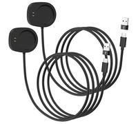 MoKo Cargador Watch Compatible con Amazfit T-Rex 3, Balance 2, Balance, Correa Helio, Cable de Carga de Repuesto de 1 m con Adaptador USB-C a USB-A, Paquete de 2 Unidades