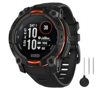 MoKo Caucho Deporte Reloj Correa Compatible con Garmin Instinct 3 Solar 45mm/Instinct 3 Amoled 45mm, Correa de Reloj Ajustable Reemplazo Impermeable Ligero Correa Pulsera, Negro Medianoche