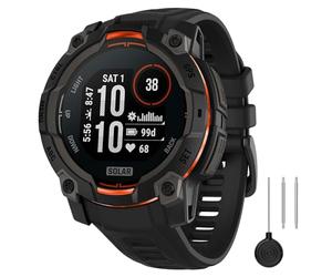 MoKo Caucho Deporte Reloj Correa Compatible con Garmin Instinct 3 Solar 45mm/Instinct 3 Amoled 45mm, Correa de Reloj Ajustable Reemplazo Impermeable Ligero Correa Pulsera, Negro Medianoche