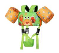 MoKo Chaleco Flotante de Natación para Niños, Manguito Flotador con Correa Ajustable para Niños de 20-50 lbs, Flotador de Piscina Aprender a Nadar Piscina Playa, Verde Hamburguesa Cola Cangrejo