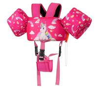 MoKo Chaleco Flotante de Natación para Niños, Manguito Flotador para Niños con Correa Ajustable para Niños de 20-50 lbs, Flotador de Piscina Aprender a Nadar Piscina Playa, Unicornio Rosa