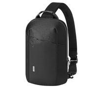 MoKo Compact EDC Sling Bag para el nuevo iPad Pro M4 de 13 pulgadas y Air M2 2024, Bolsa de hombro minimalista para uso diario, Mochila pequeña con una sola correa para MacBook Air M3/Pro 13'', Negro