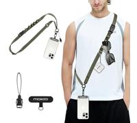MoKo Cordón Universal para teléfono,Correa Bandolera Ajustable de Nailon para teléfono Celular Cordones Desmontables para teléfono Celular para Mujeres y Hombres Alrededor, Verde Militar