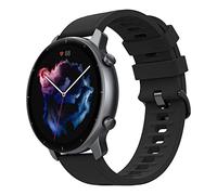 MoKo Correa Compatible con Amazfit Bip 6/5/Balance 2/1/GTR 4/3/3 Pro/2/2e/GTR 47mm/Stratos 3/2/Cheetah Round/Pro, 22mm Pulsera Deportiva de Repuesto de Silicona Suave, Negro