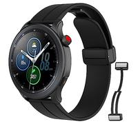 MoKo Correa Compatible con Correa Samsung Galaxy Watch 3 45mm/Galaxy Watch 46mm/Gear S3 Frontier/S3 Classic, 22mm Pulsera de Repuesto de Silicona con Hebilla Magnética, Negro
