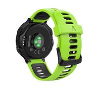 MoKo Correa Compatible con Forerunner 735XT/220/230/235/235 Lite/620/630/Approach S20/S6/S5, Pulsera de Silicona Respirable y Reemplazable, Banda de Reloj Deportivo con Cierre - Verde y Negro
