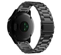 Moko Correa Compatible con Garmin Fenix 7/5/5 Plus/6/6 Pro/Epix Gen 2/Forerunner 945/935/Approach S62/Quatix 6/Instinct 2/MARQ, 22mm Quick Fit Pulsera de Repuesto de Metal de Acero Inoxidable - Negro