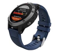 MoKo Correa Compatible con Garmin Fenix 7/6/6 Pro/5/5 Plus/Epix Gen 2/Forerunner 955/945/935/Instinct/Instinct 2, Quick Fit 22mm Banda Pulsera de Silicona de Repuesto, Azul Medianoche