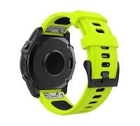 MoKo Correa Compatible con Garmin Fenix 7/7 Pro/6/6 Pro/5/5 Plus/Instinct Solar/Instinct 2/Forerunner 965/955/945, Quick Fit 22mm Pulsera de Repuesto de Silicona Suave Bicolor, Lima/Negro
