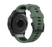 MoKo Correa Compatible con Garmin Fenix 7/7 Pro/6/6 Pro/5/5 Plus/Instinct Solar/Instinct 2/Forerunner 965/955/945, Quick Fit 22mm Pulsera de Repuesto de Silicona Suave Bicolor, Verde Ejército/Negro