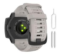 MoKo Correa Compatible con Garmin Instinct 2/Instinct Esports/Solar/Tactical/Tide, 4.92"-7.87" (125mm-200mm) Pulsera Deportivo de Repuesto de Silicona Suave, Tundra