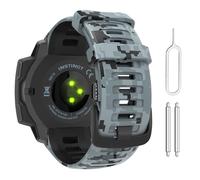 MoKo Correa Compatible con Garmin Instinct 2/Instinct Esports/Solar/Tactical/Tide, 4.92"-7.87" (125mm-200mm) Pulsera Deportivo de Repuesto de Silicona Suave, Camuflaje Mosaico