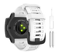 MoKo Correa Compatible con Garmin Instinct/Instinct Solar/Tactical/Instinct 2 Reloj con GPS, 22mm Pulsera Deportivo de Repuesto de Silicona Suave, Blanca Tundra