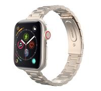 MoKo Correa de Acero Inoxidable Compatible con Apple Watch Ultra 3/2/1 49mm,S11/S10 46mm,9/8/7 45mm,SE3/SE2/SE/6/5/4 44mm,3/2/1 42mm,Pulsera de Reloj Ajustable con Extractor,Estrella Oro