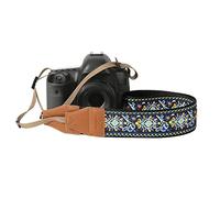 MoKo Correa de Cámara, Correa Universal Vintage Tejida Ajustable para Hombro y Cuello para Cámaras Digitales Nikon/Canon/Sony/Minolta/Panasonic/SLR/DSLR Videocámaras Binoculares, Azul de Vendimia
