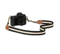 MoKo Correa de Cámara Tejida, Correa Universal Ajustable para el Hombro y el Cuello para Cámaras Digitales Nikon/Canon/Sony/Minolta/Panasonic/SLR/DSLR Videocámaras Binoculares, Negro & Beige