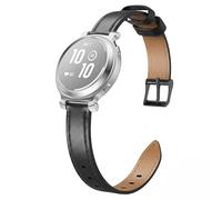 MoKo Correa de Cuero Fino Compatible con Garmin Lily 2 Active para Mujeres, Elegante Correa de Cuero Genuina y Pulsera Delgada para Correa de Reloj Garmin Lily 2, Negro