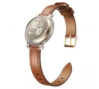 MoKo Correa de Cuero Fino Compatible con Garmin Lily 2 Active para Mujeres, Elegante Correa de Cuero Genuina y Pulsera Delgada para Correa de Reloj Garmin Lily 2, Marrón