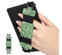 MoKo Correa de Mano de Seguridad para 6-8" Kindle eReaders Fire Tableta - Kobo/Voyaga/Lenovo/Sony Kindle E-Book Tableta, Correa de Agarre de Dedo Elástico Ligero Antideslizante, Flores Verdes