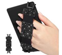 MoKo Correa de Mano de Seguridad para 6-8" Kindle eReaders Fire Tableta - Kobo/Voyaga/Lenovo/Sony Kindle E-Book Tableta, Correa de Agarre de Dedo Elástico Ligero Antideslizante, Negro Brillo
