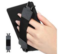 MoKo Correa de Mano de Seguridad para 6-8" Kindle eReaders Fire Tableta - Kobo/Voyaga/Sony Kindle E-Book Tablet, Soporte de Agarre de Dedo Elástico Multifuncional Tableta, Correa Negra, Gris Espacial