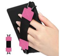 MoKo Correa de Mano de Seguridad para 6-8" Kindle eReaders Fire Tableta - Kobo/Voyaga/Sony Kindle E-Book Tablet, Soporte de Agarre de Dedo Elástico Multifuncional Tableta, Correa Negra, Magenta