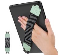 MoKo Correa de Mano de Seguridad para 9" - 11" iPad/iPad Pro/iPad Air/Kindle Fire HD/Samsung/Lenovo tabletas, Soporte de Agarre de Dedo Elástico Multifuncional Tableta, Menta Verde