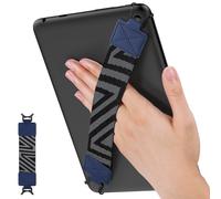MoKo Correa de Mano de Seguridad para 9" - 11" iPad/iPad Pro/iPad Air/Kindle Fire HD/Samsung/Lenovo tabletas, Soporte de Agarre de Dedo Elástico Multifuncional Tableta, Índigo