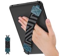 MoKo Correa de Mano de Seguridad para 9" - 11" iPad/iPad Pro/iPad Air/Kindle Fire HD/Samsung/Lenovo tabletas, Soporte de Agarre de Dedo Elástico Multifuncional Tableta, Azul