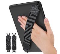MoKo Correa de Mano de Seguridad para 9" - 11" iPad/iPad Pro/iPad Air/Kindle Fire HD/Samsung/Lenovo tabletas, Soporte de Agarre de Dedo Elástico Multifuncional Tableta, 2 Piezas, Negro