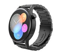 MoKo Correa de Metal Compatible con Huawei Watch GT4 46mm/GT3/GT3 Pro 46mm/GT2 Pro/GT/GT2 46mm/GT2e/GT Runner/Watch 4/4 Pro/3/3 Pro/Watch Buds, 22mm Pulsera de Acero Inoxidable de Repuesto, Negro