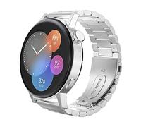 MoKo Correa de Metal Compatible con Huawei Watch GT6/5/4/3/2/2e 46mm/Runner/Huawei Watch 5/4/3 Series - Modelos Estándar y Pro, 22mm Pulsera de Acero Inoxidable de Repuesto, Plata