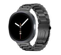 MoKo Correa de Metal Compatible con Samsung Galaxy Watch 8 40mm 44mm/Galaxy Watch 8 Classic 46mm, Pulsera de Repuesto de Acero Inoxidable para Hombre Mujer, Negro