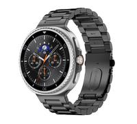 MoKo Correa de Metal Compatible con Samsung Galaxy Watch 8 Band 40 mm 44 mm/Galaxy Watch 8 Classic 46 mm No Gap Business Correa de Acero Inoxidab