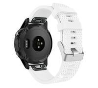 Moko Correa de Reloj Compatible con Garmin Fenix 7S/Fenix 6S/6S Pro/Fenix 5S/5S Plus/Descent Mk2S, 20mm Quick Fit Pulsera Deportiva de Repuesto de Silicona Suave, Blanco